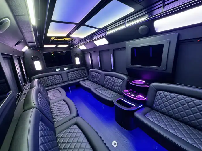 28 Passenger Party Bus inside