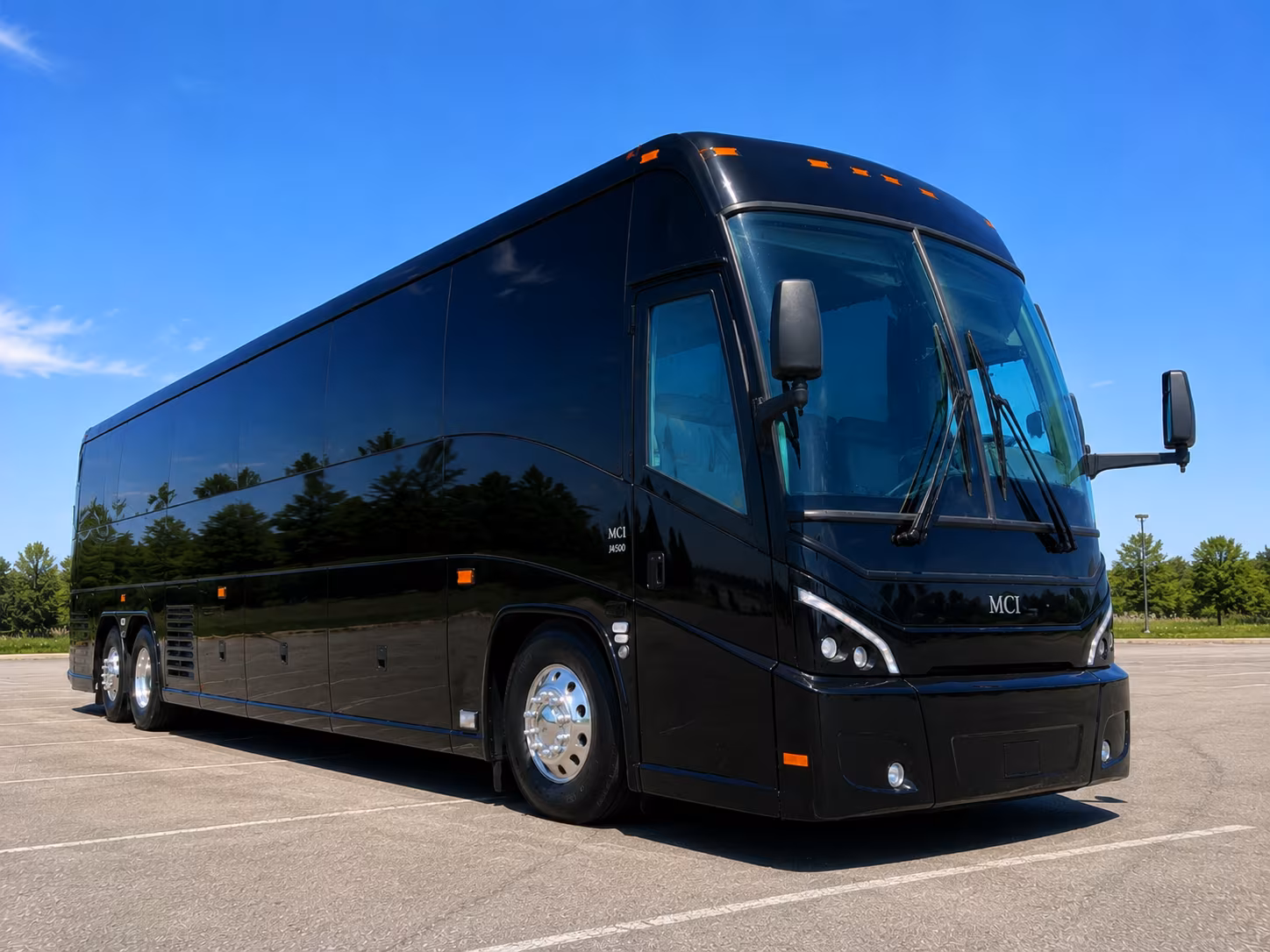 edison charter bus rental exterior