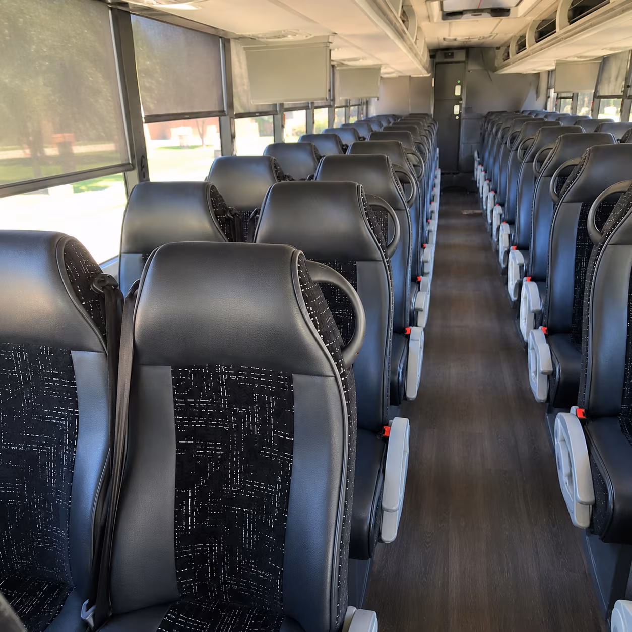 edison charter bus rental interior